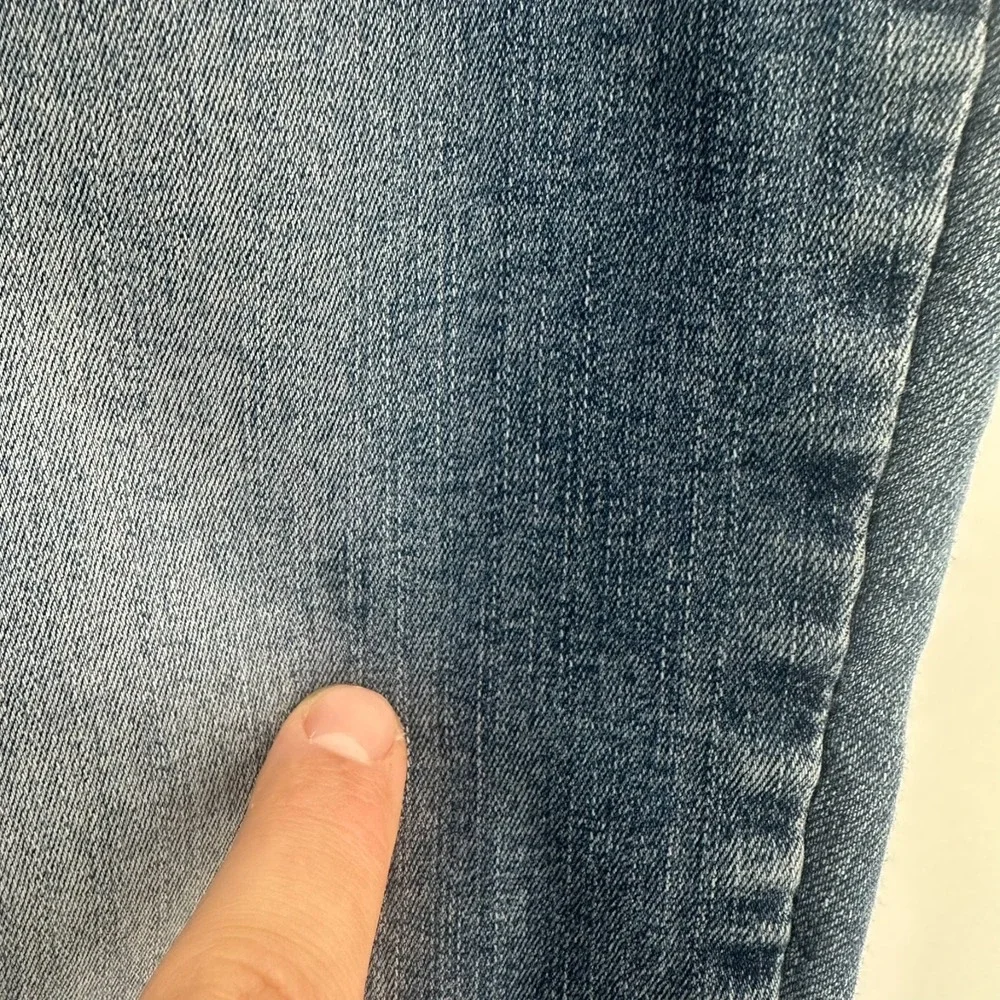 Democracy Jeans Womens 4 Blue Distressed Denim Ab Technology Skinny Raw Hem